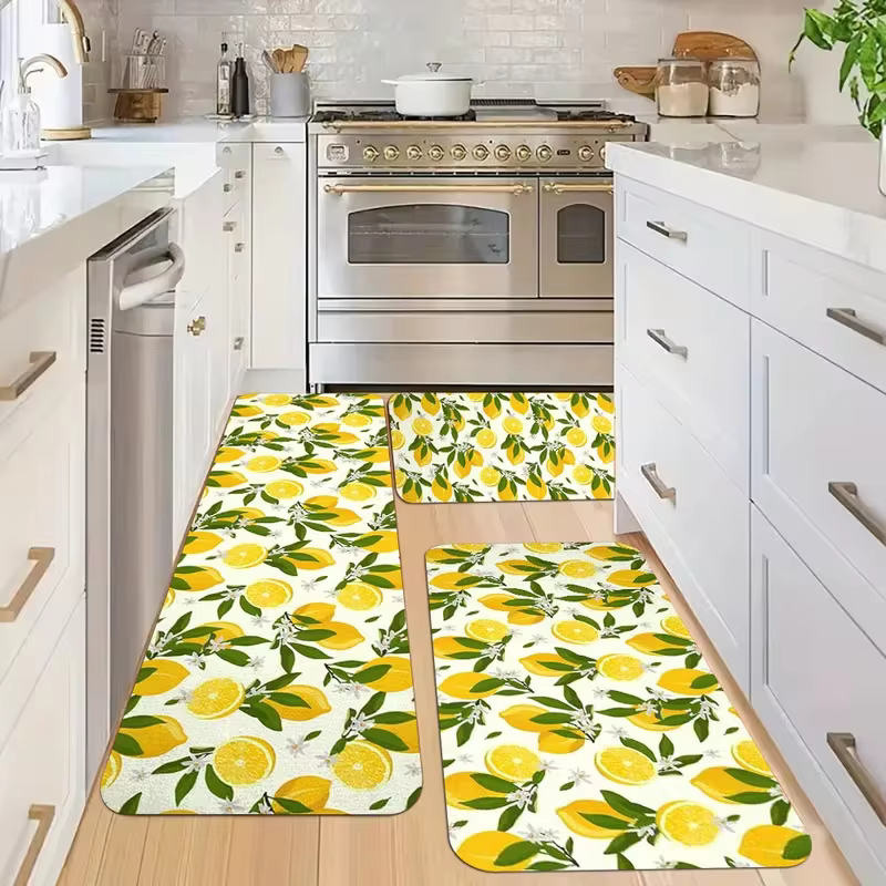 Tapis de cuisine imprimé citron