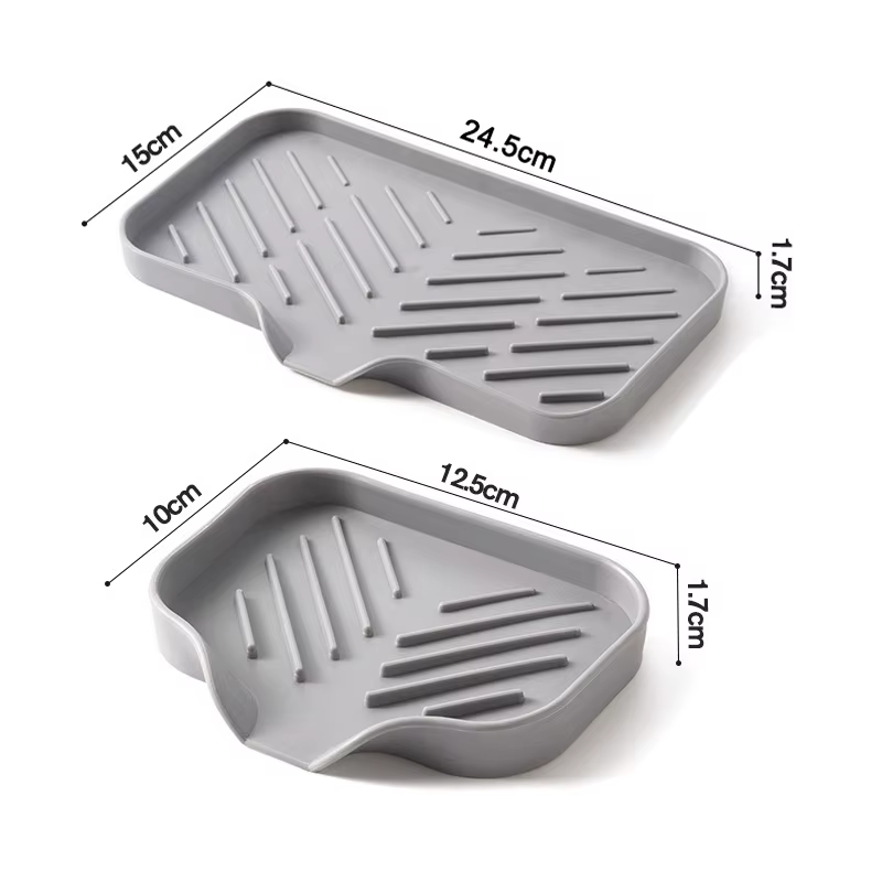 Support de rangement en silicone pour évier de cuisine avec égouttoir