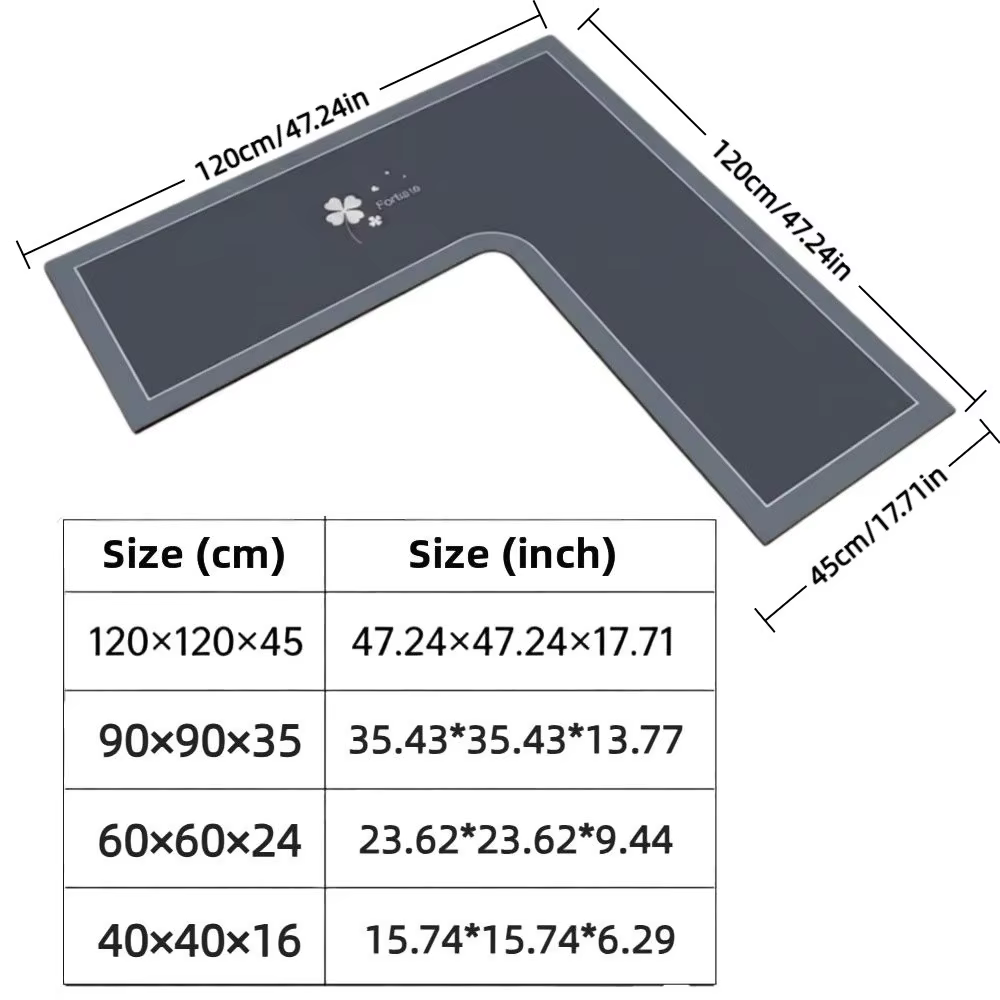 Tapis de cuisine de luxe en forme de L