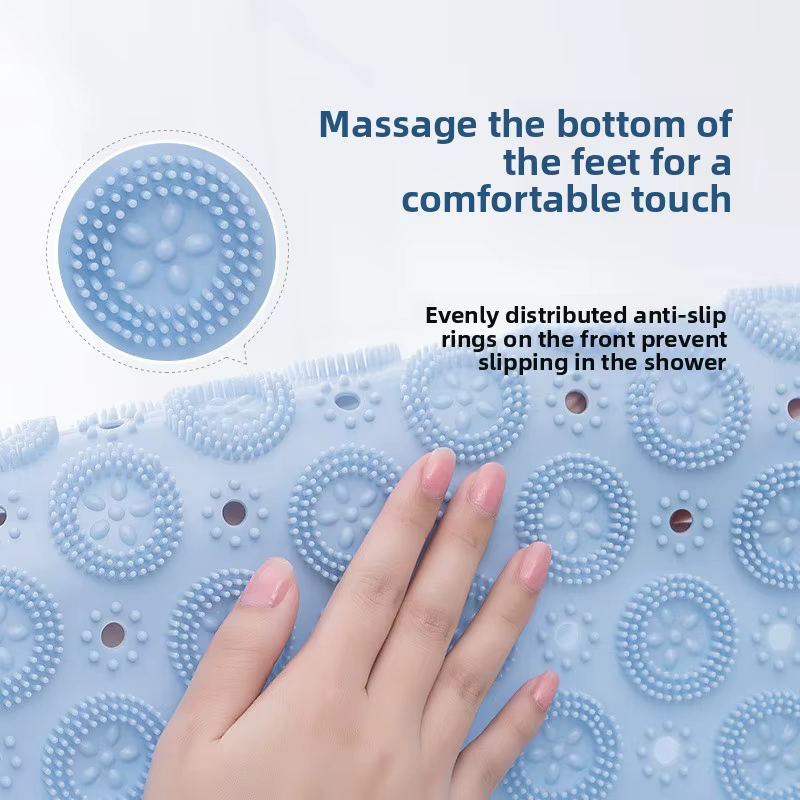 Tapis de salle de bain rond antidérapant