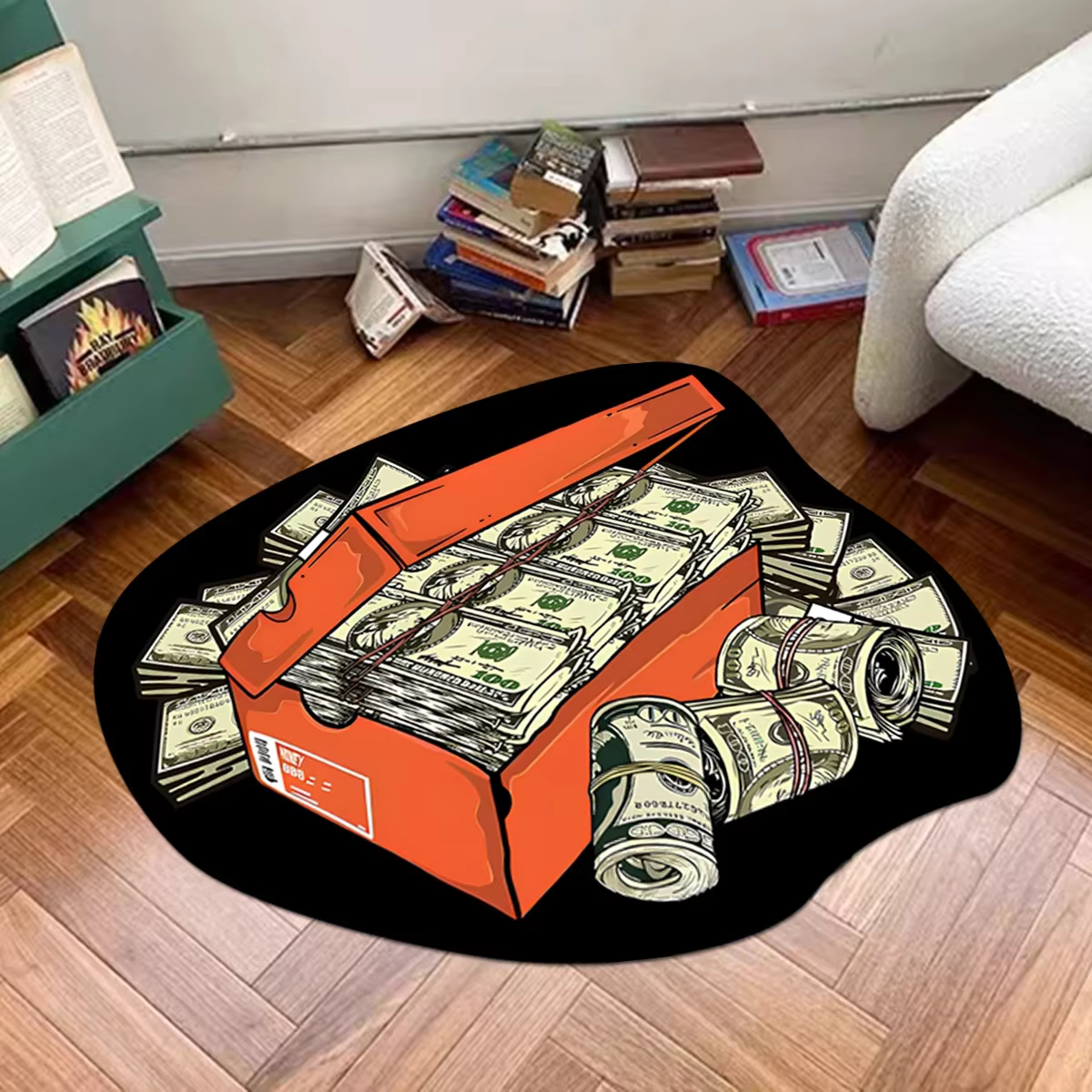 Tapis de chambre à coucher, boîte à chaussures créative, tapis de salon, à la mode, décor tendance, baskets d'entrée, Alfombra Habitación