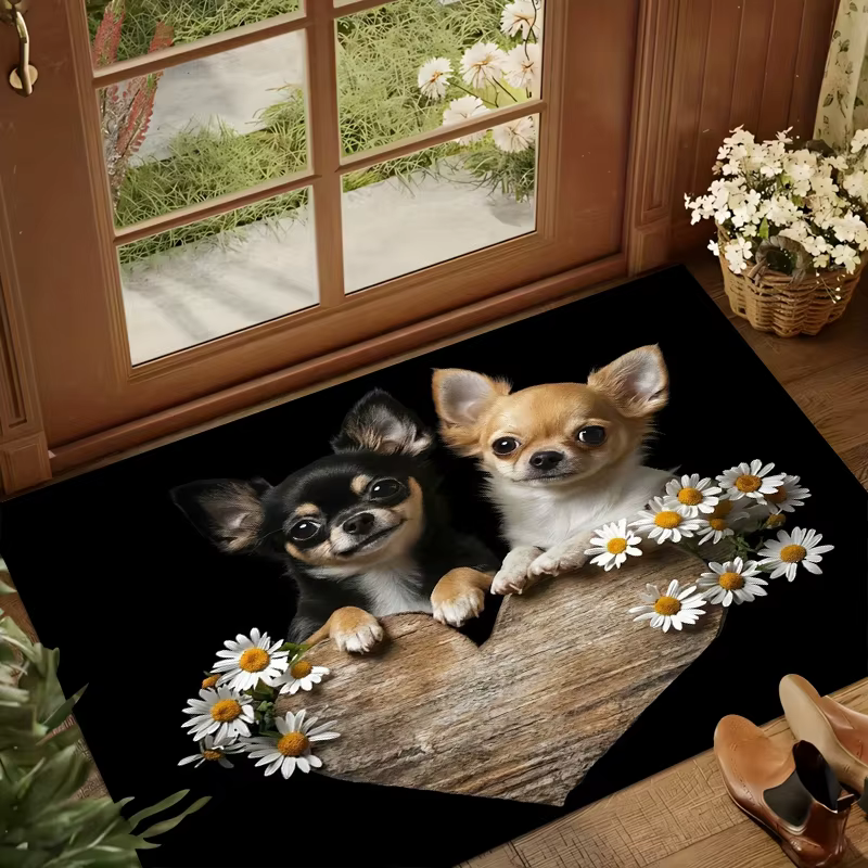 Tapis à motif de chien Chihuahua mignon