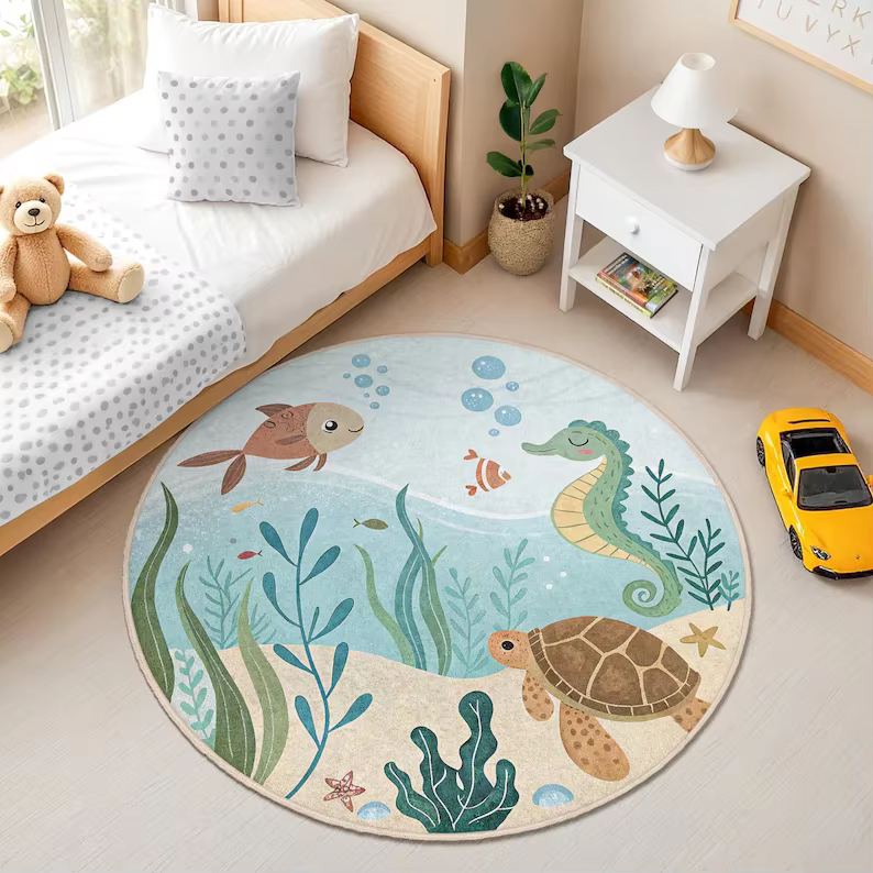 Tapis monde sous-marin vibrant