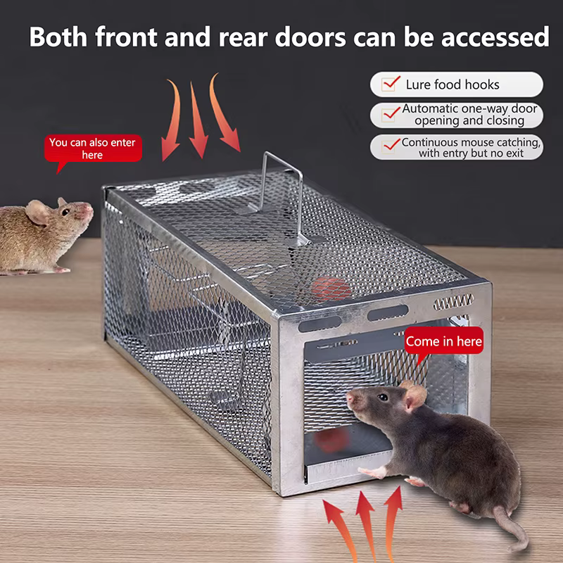 Piège à rats et souris multi-captures, cage anti-nuisibles pour tous les rongeurs