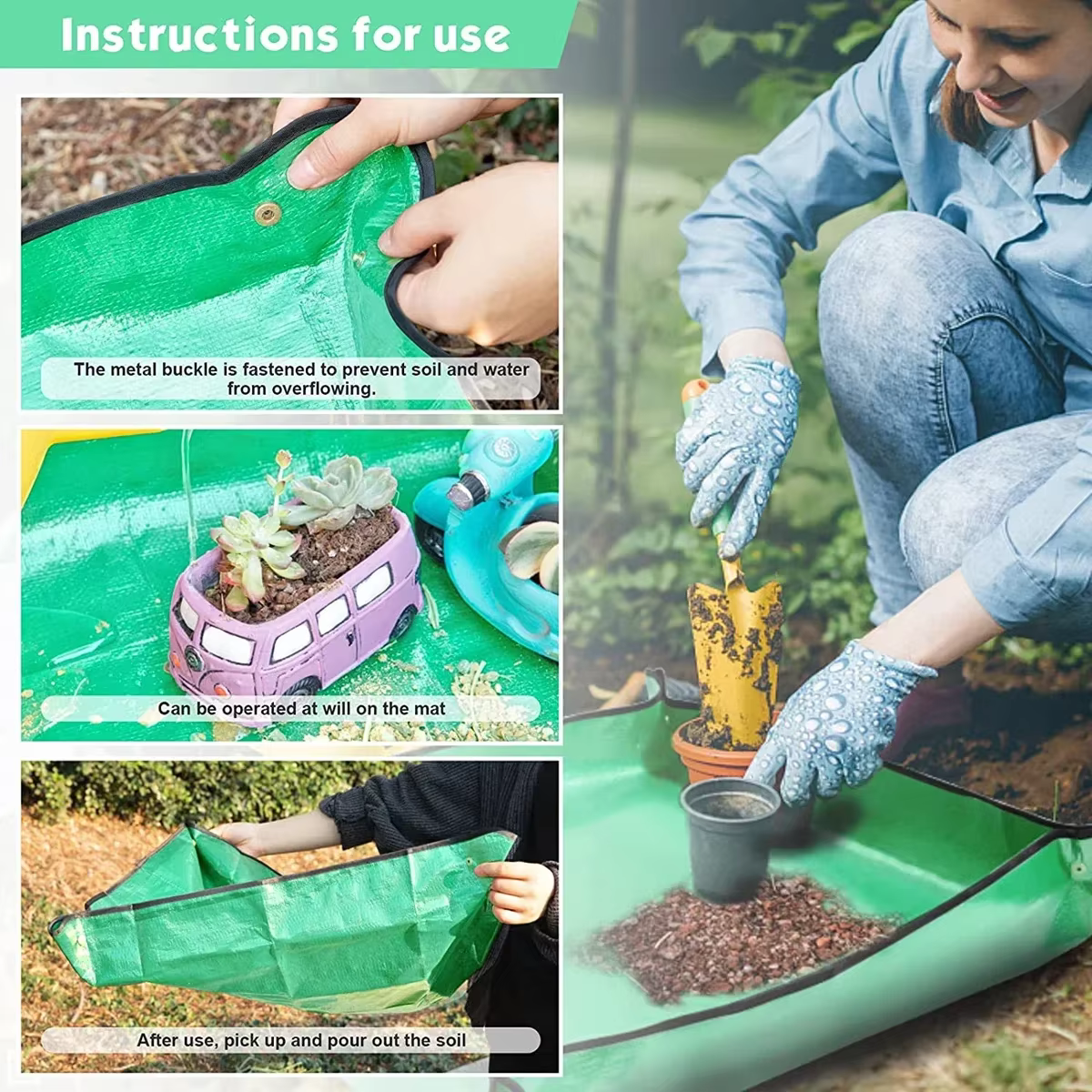 Tapis de plantation de jardinage PE 50-100CM