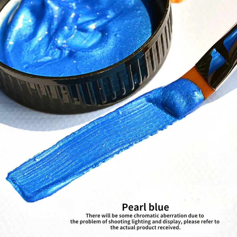 Peinture acrylique dorée argent métallique, 60/100ml, Pigment nacré bleu Orange rouge or, peint à la main pour mur, bricolage