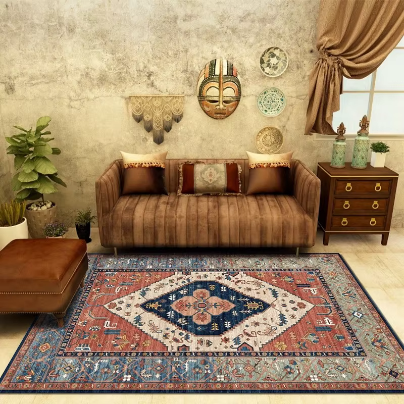 Tapis en peluche de style américain et marocain pour la décoration de la maison