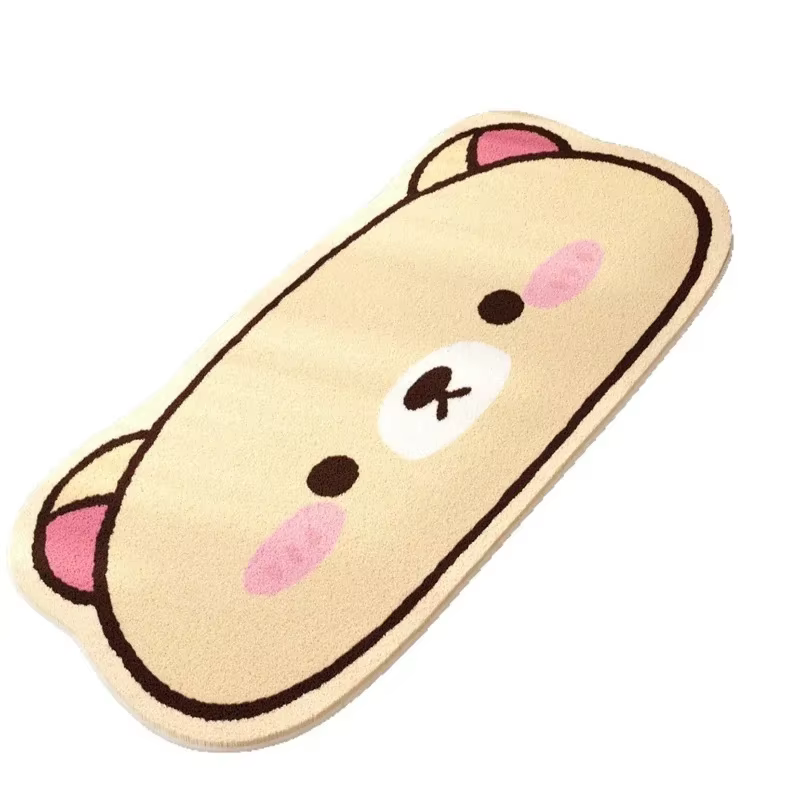 Tapis long en peluche Kawaii Rilakkuma