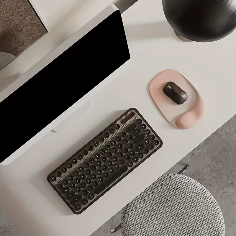 Tapis de souris ergonomique avec support de poignet en gel – Tissu Lycra de qualité supérieure, antidérapant, parfait pour ordinateurs portables et ordinateurs de bureau, idéal pour le bureau