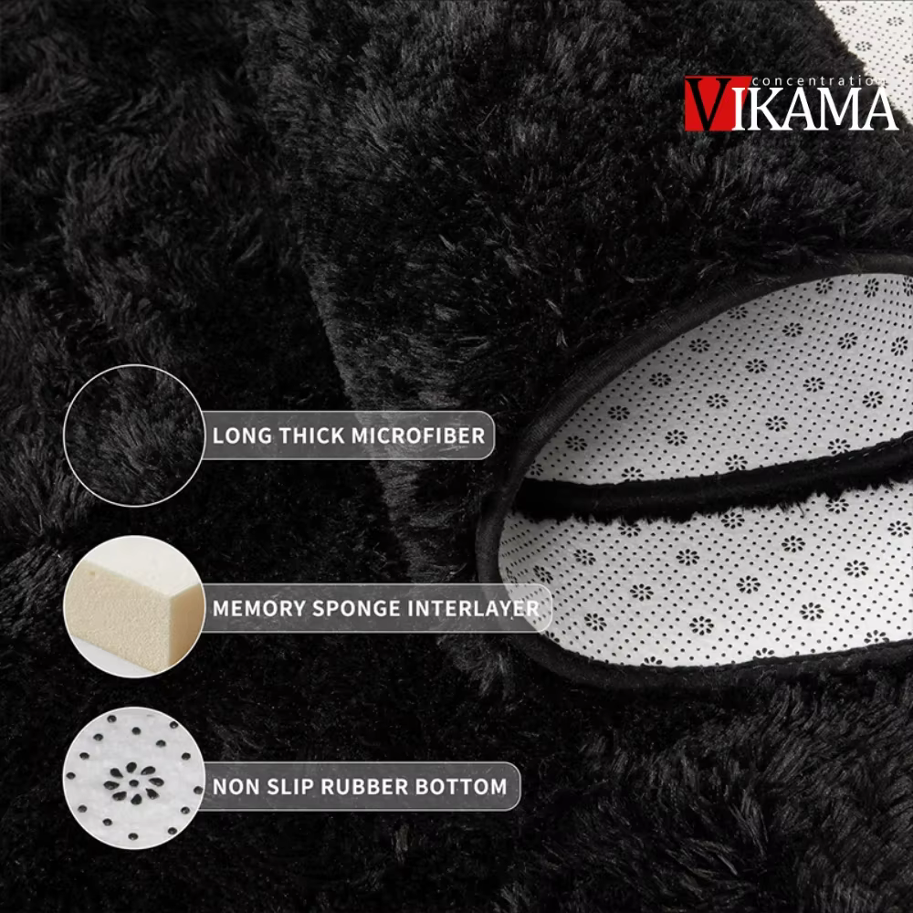VIKAMA – tapis Shaggy minimaliste de couleur unie