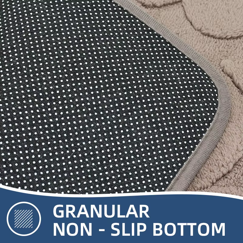 3 pièces de tapis d'intérieur en peluche douce