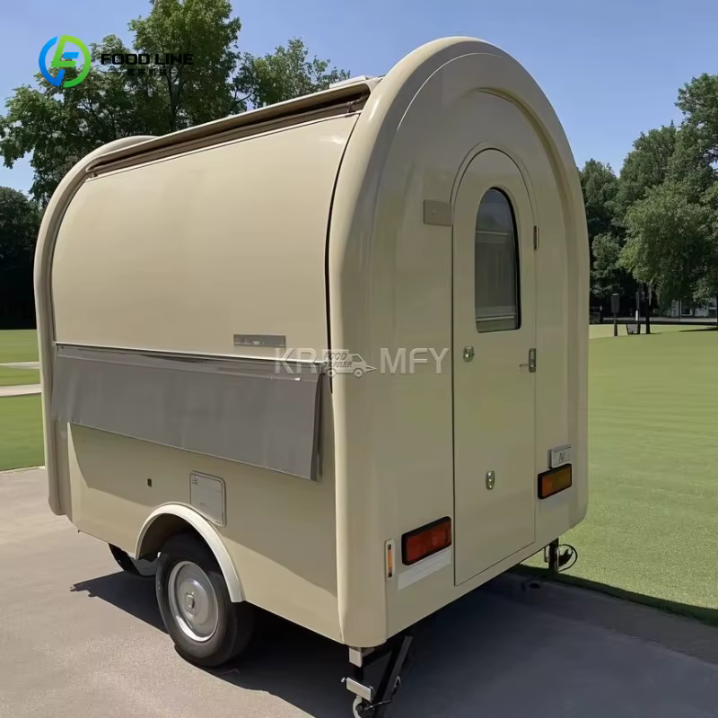 Remorque de nourriture personnalisée de camion rétro de Van de vente de rue Standard à vendre avec la cuisine complète de Restaurant