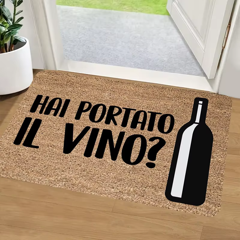 VIKAMA Tapis d'extérieur humoristique à thème italien