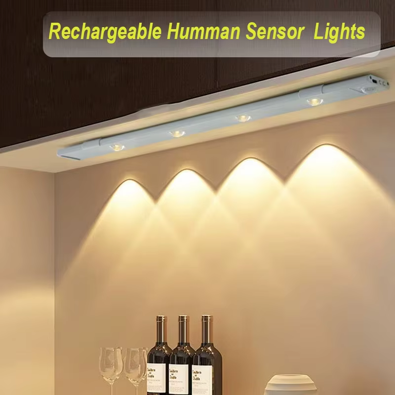 LED cuisine sous armoire lumière USB Rechargeable capteur de mouvement barre lumineuse