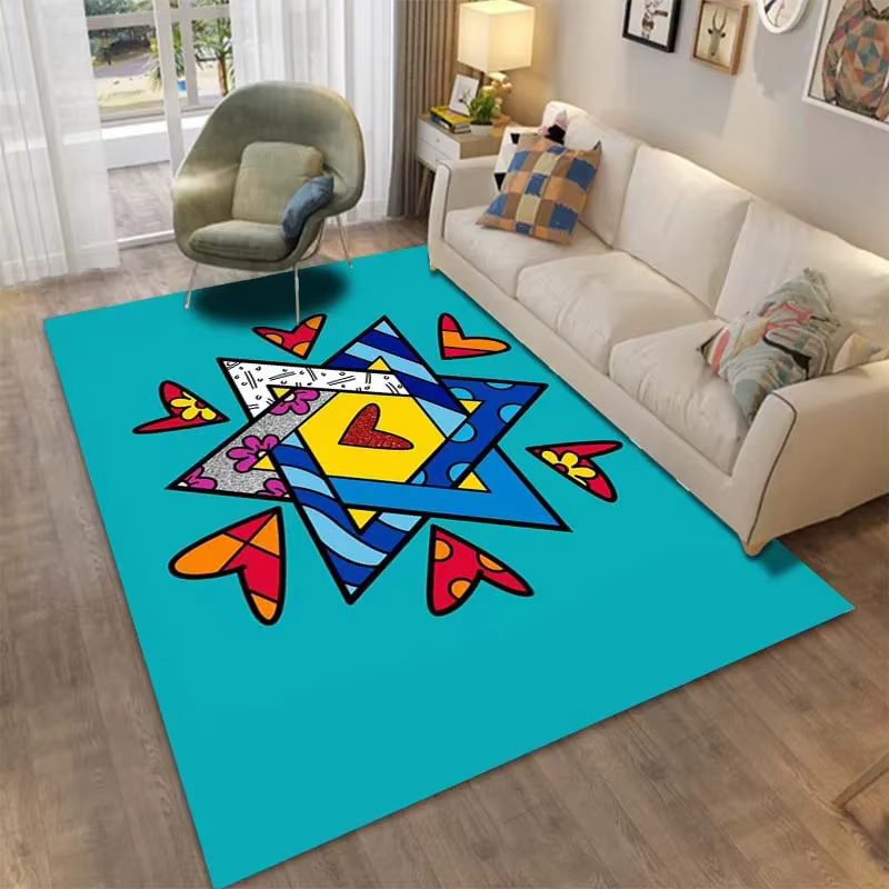 Tapis de sol motif étoile hexagonale, décoration de porte, maison, salon