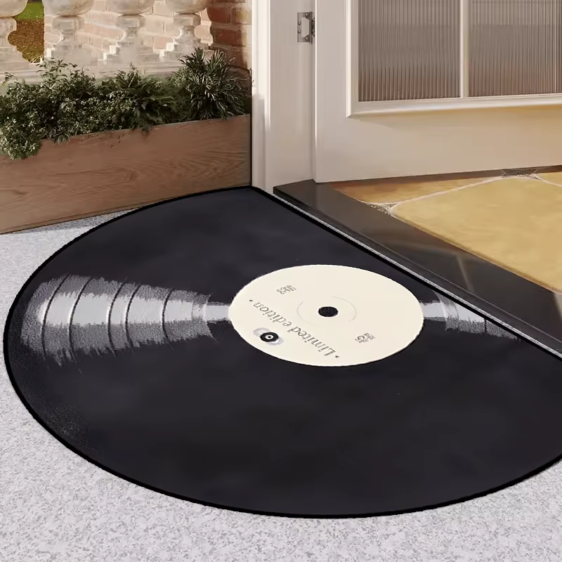 Tapis en forme de disque vinyle demi-cercle VIKAMA