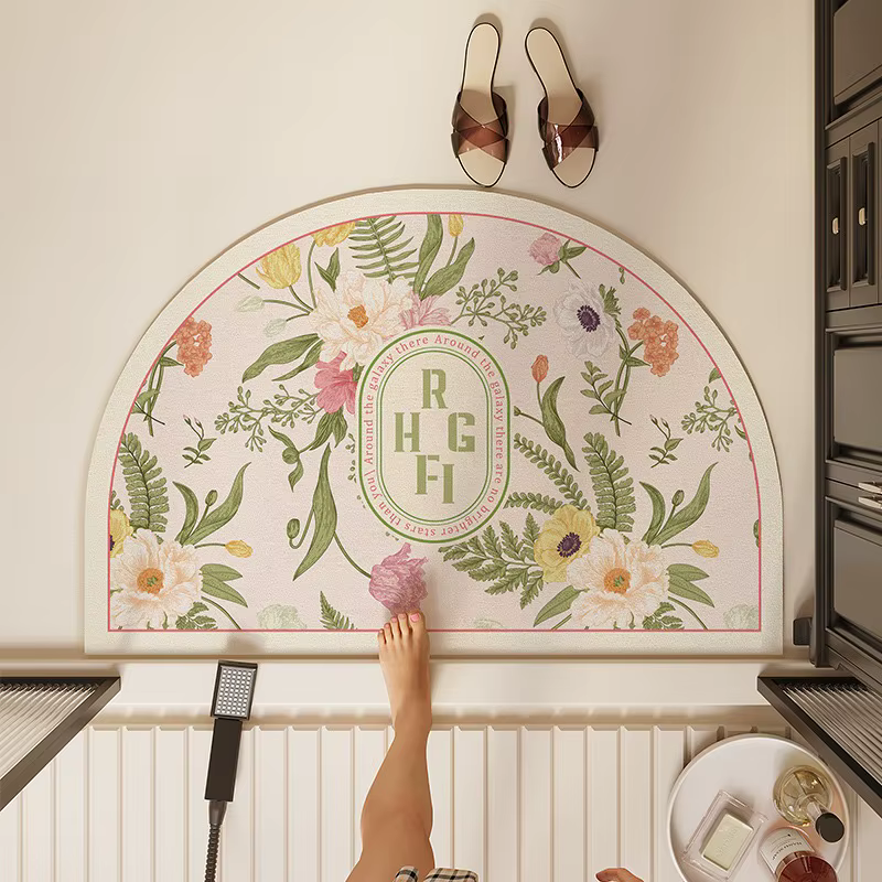 HOFloor Polymères Tapis floral semi-transparent américain