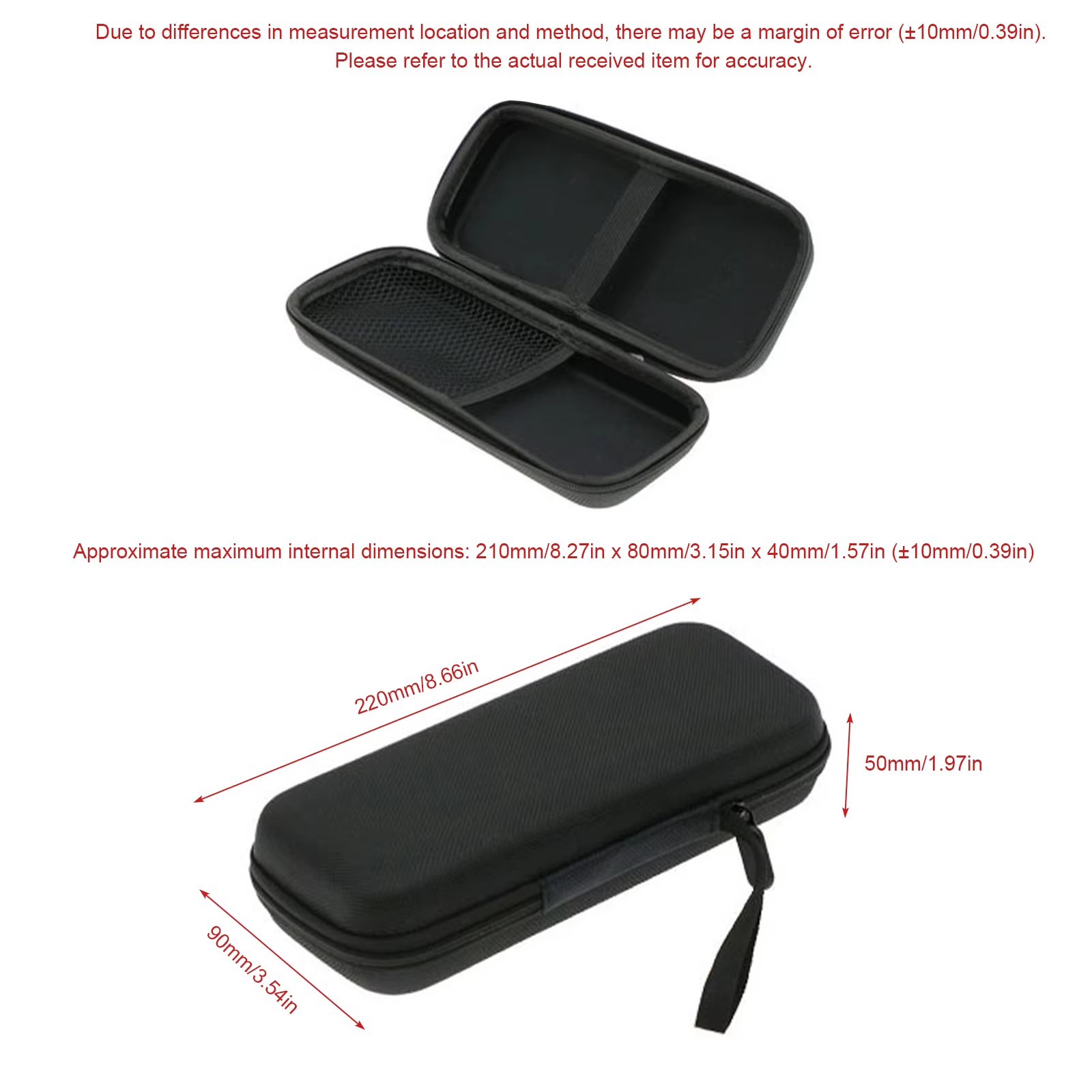 Étui de rangement pour multimètre, étui rigide portable avec poche en filet pour multimètre numérique à pince DMC-100, étui de transport
