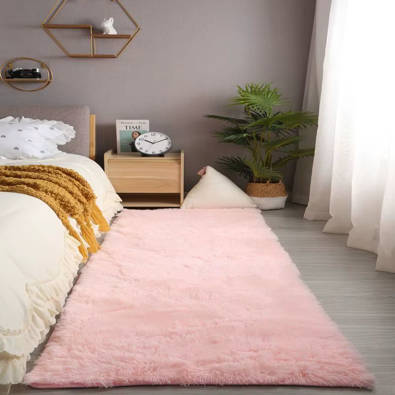 Tapis de chambre à coucher rose pour chambre d'enfant