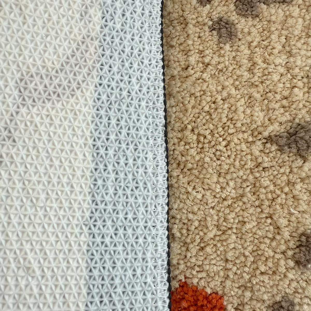 Tapis touffeté rétro motif crâne