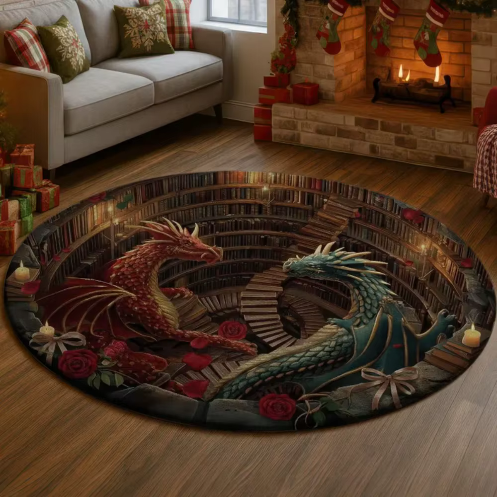 Tapis d'illusion 3D Dragon Mystique