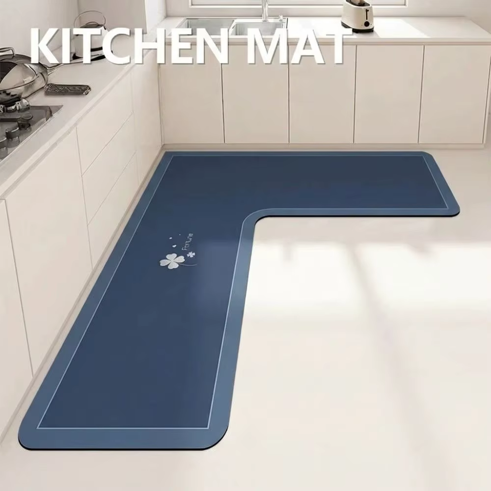 Tapis de cuisine en forme de L
