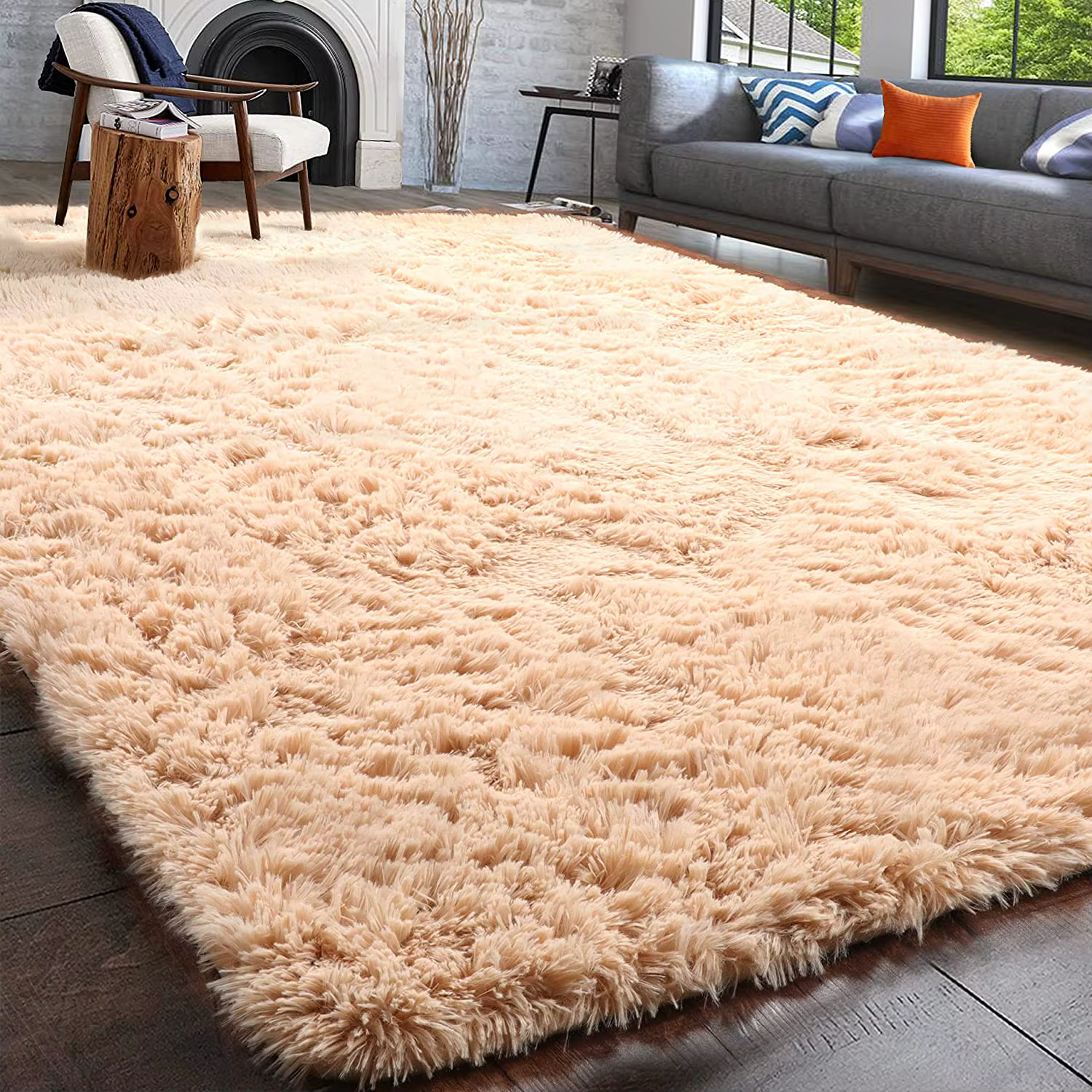 Tapis Shaggy doux pour salon