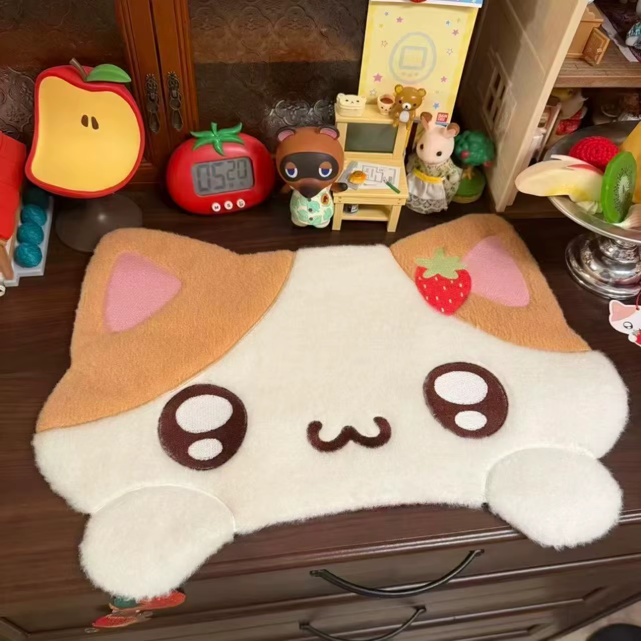 Nouveau tapis de table en tissu épaissi motif chaton japonais