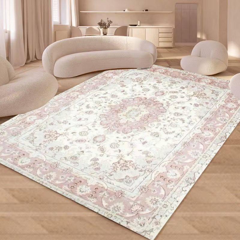 Tapis d'art de luxe Rose Européenne