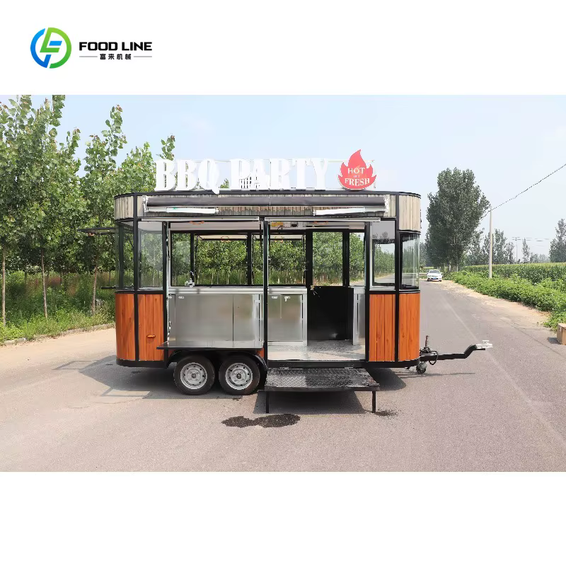 Chariot de nourriture personnalisé Cuisine mobile Camion de nourriture Remorque à pizza Camion de café de rue Remorque de nourriture avec équipement de cuisine complet