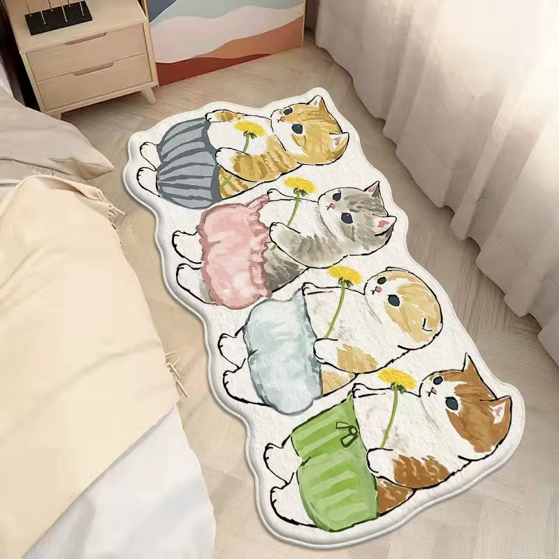 Tapis de chevet antidérapant pour chambre à coucher
