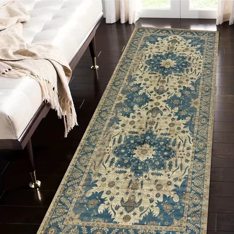 Tapis ethnique vintage VIKAMA - Antidérapant et durable