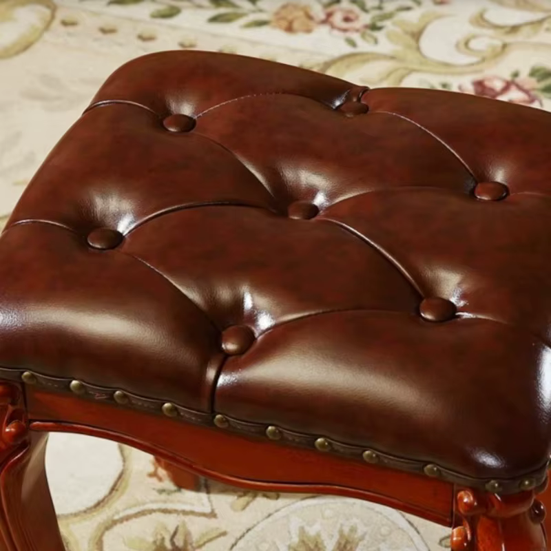 Tabouret d'entrée minimaliste de luxe, petit tabouret français portable pour intérieur, chaises de salon pour adultes, accessoires de mobilier portables