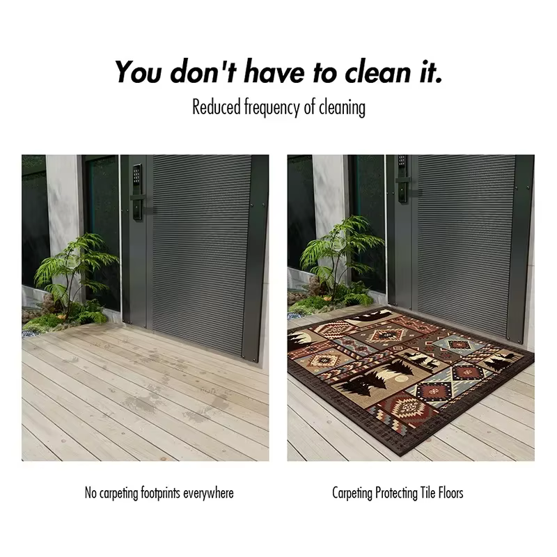 Tapis d'entrée de porte de style européen classique