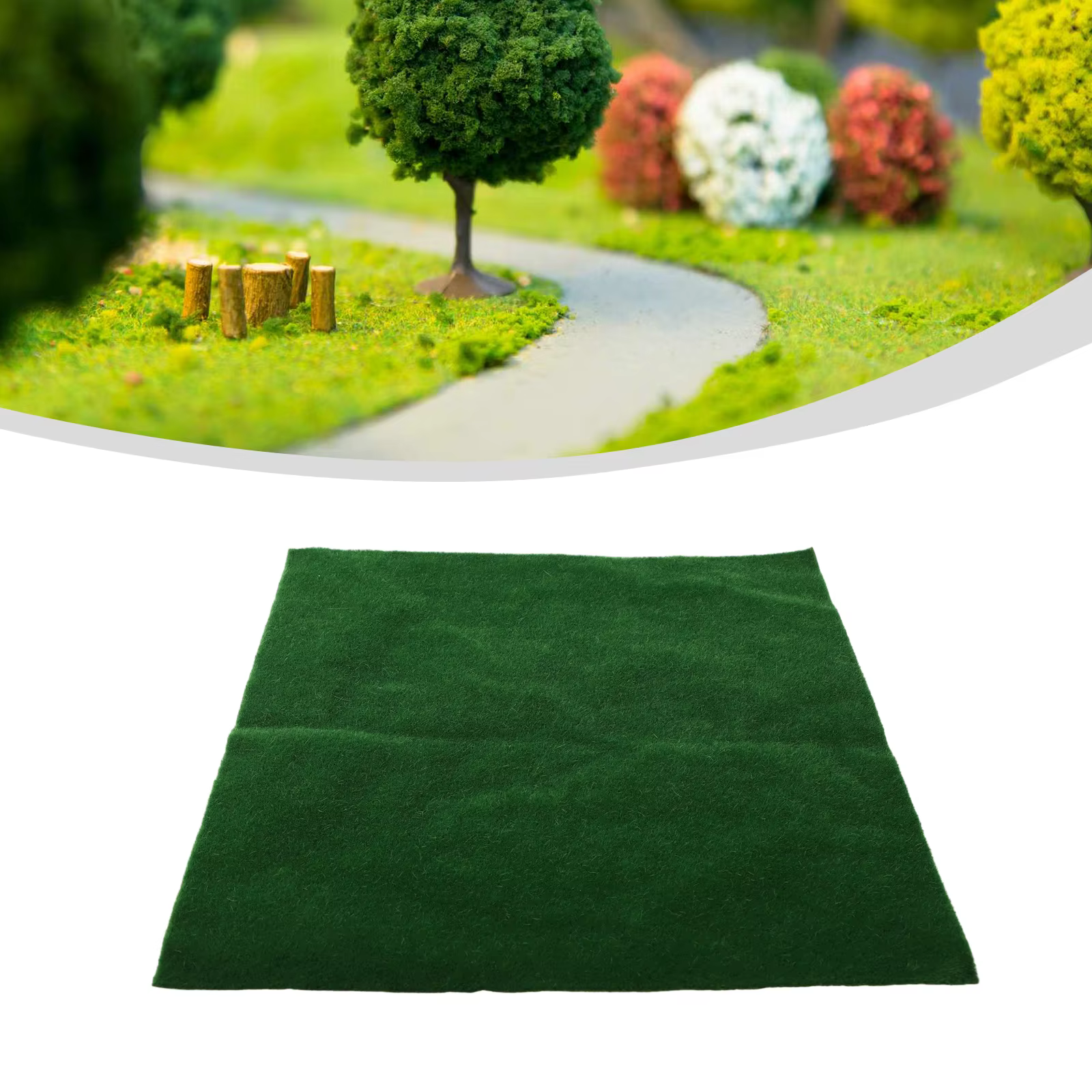 Tapis d'herbe artificiel vert 25x25cm