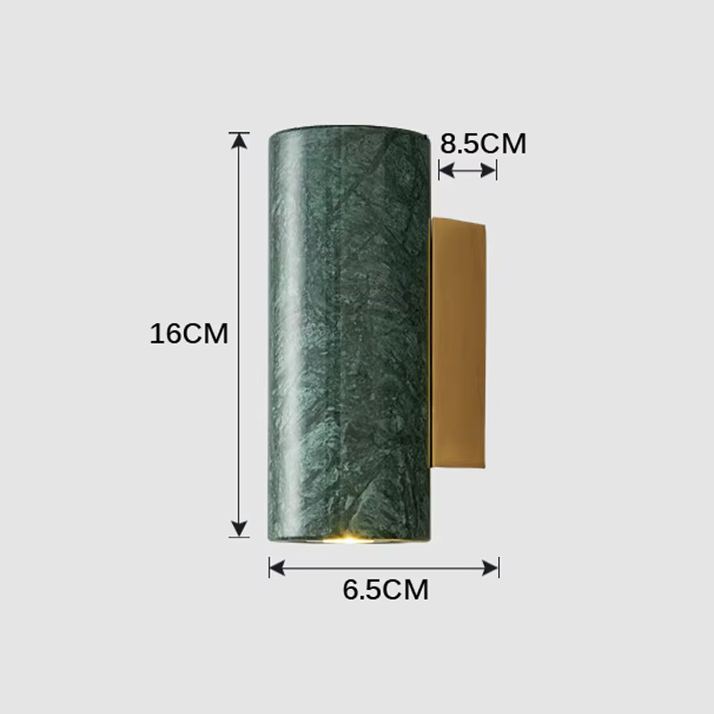 Applique murale nordique de luxe en marbre vert