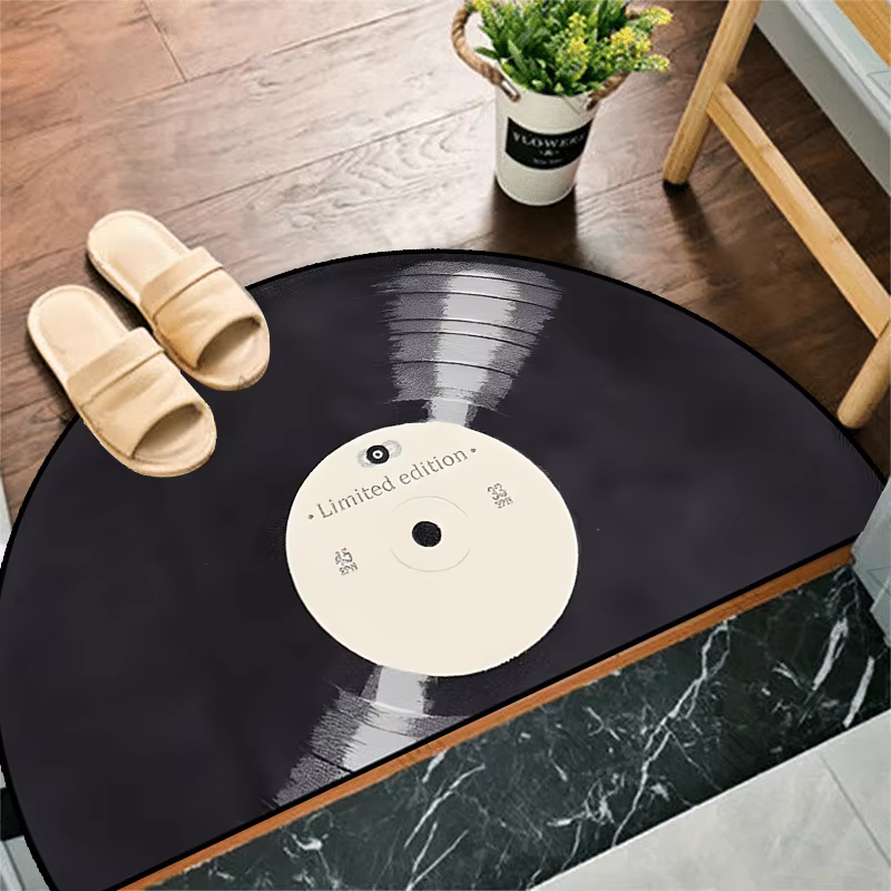 Tapis en forme de disque vinyle demi-cercle VIKAMA