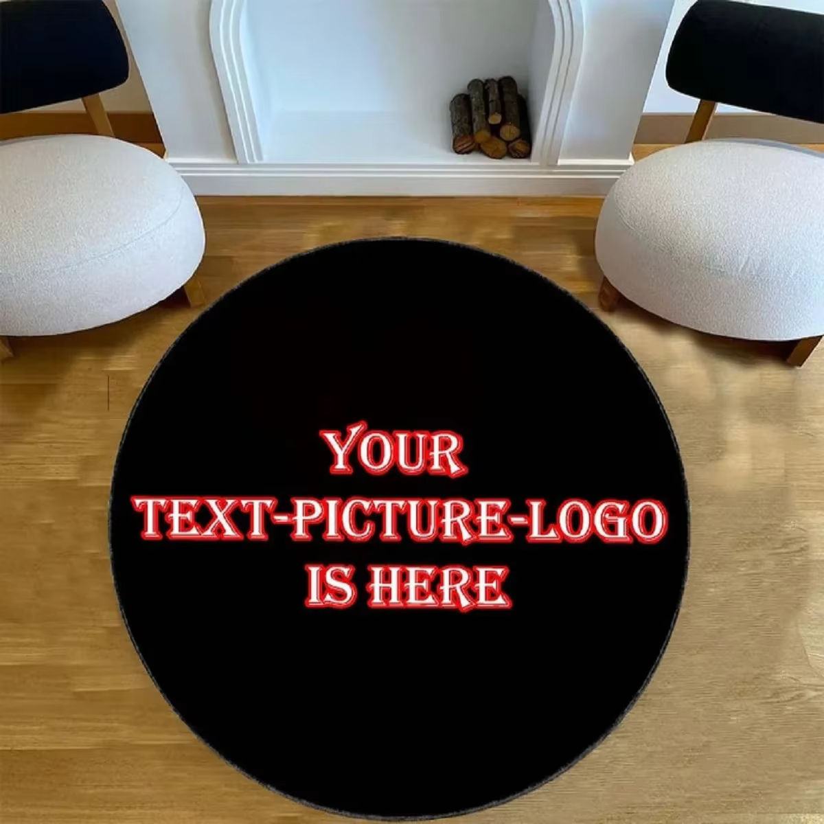 Tapis rond personnalisé avec logo