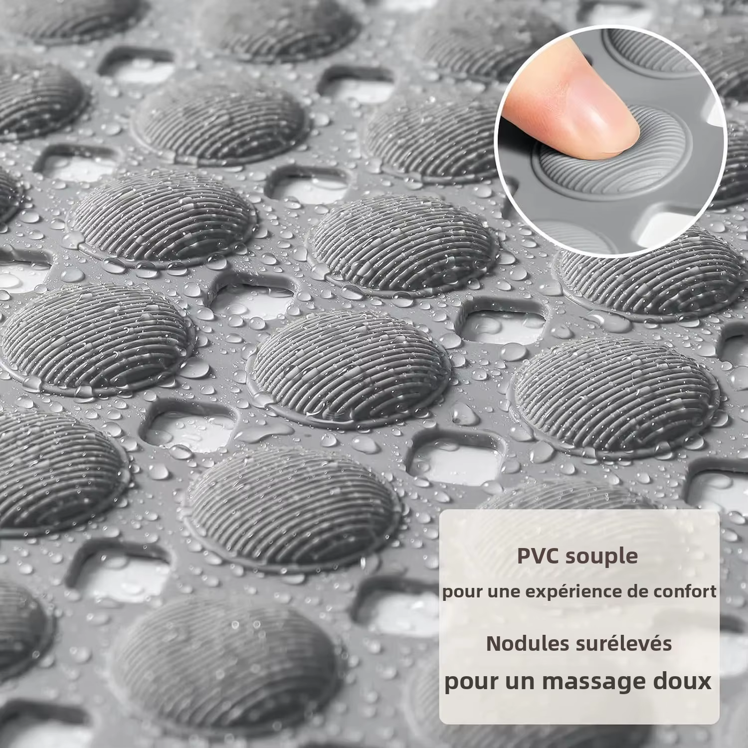 Tapis de bain ovale 35x66cm