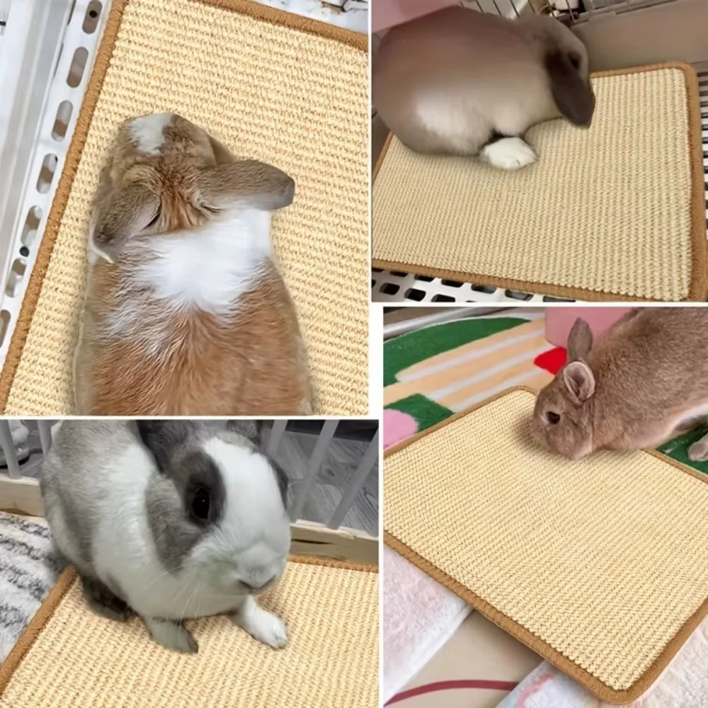 Tapis à gratter pour lapins en fibres naturelles