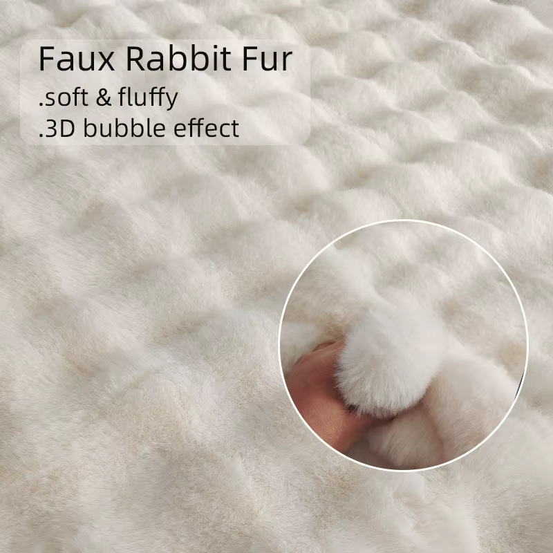 Tapis en Faux lapin pour chambre à coucher