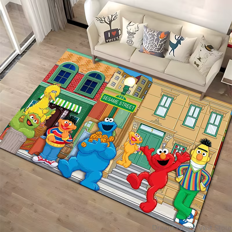 Tapis décoratif 15 tailles S-Sesame S-Street pour salons