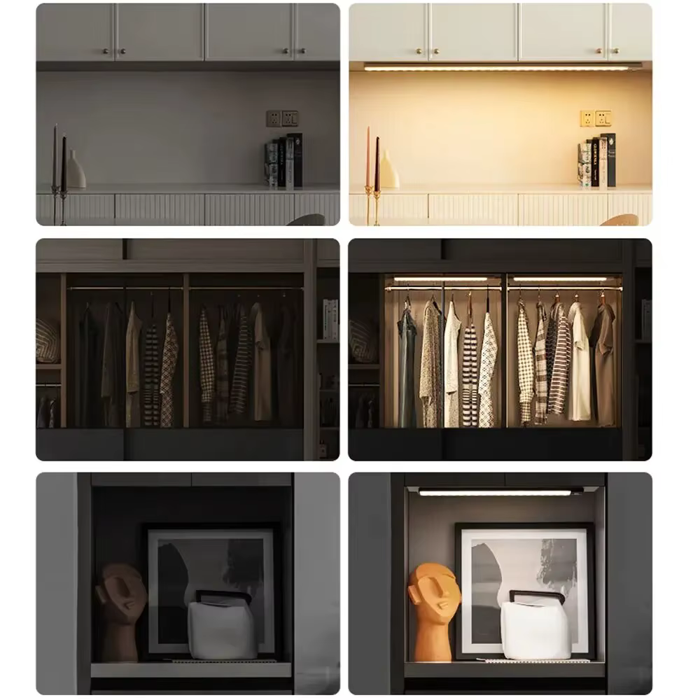 Lumières d'armoire à LED avec capteur de mouvement