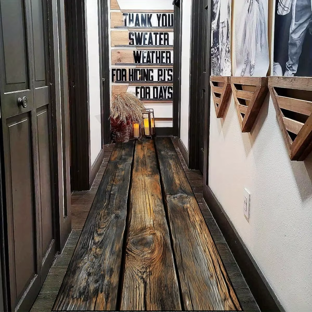 VIKAMA – tapis en Grain de bois vieilli de Style Vintage
