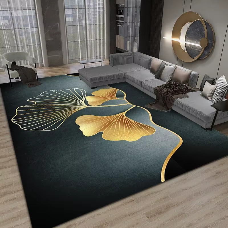 Tapis de luxe gris, décoration de salon