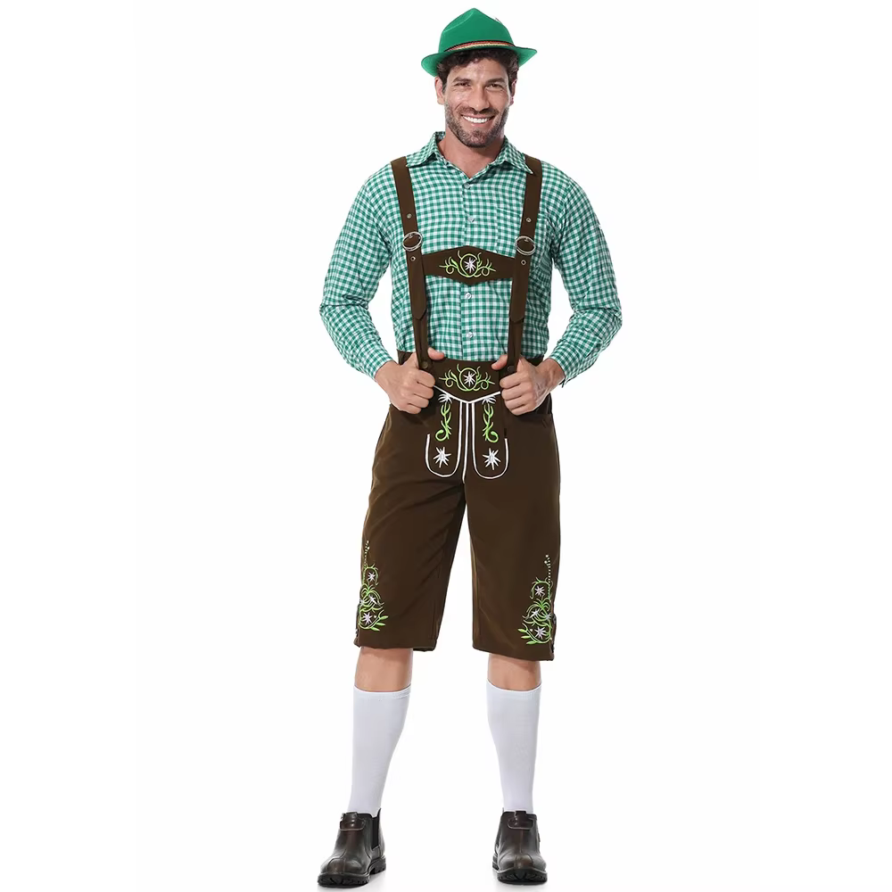 Costume d'Oktoberfest pour hommes, tenue de barman pour les pubs allemands, costumes de serveur de bière, Lederhosen, costumes bavarois pour l'Oktoberfest
