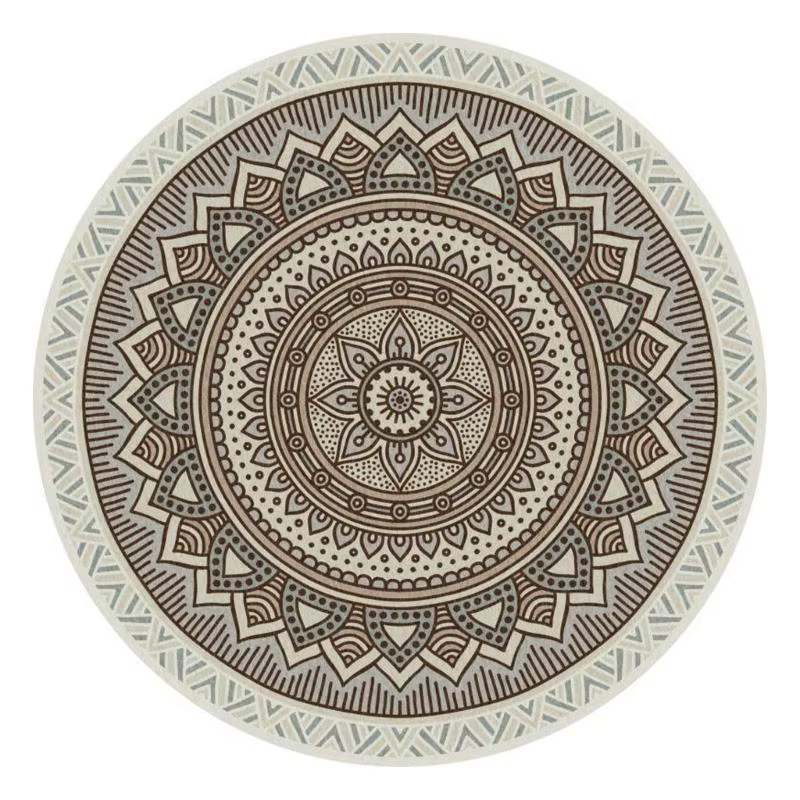 Tapis rond en Imitation laine