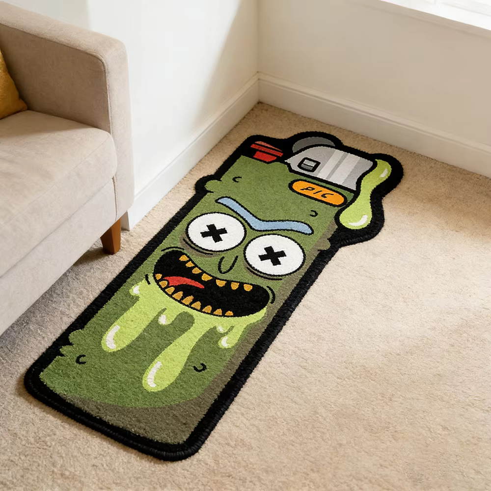 Tapis tendance en forme de briquet de dessin animé