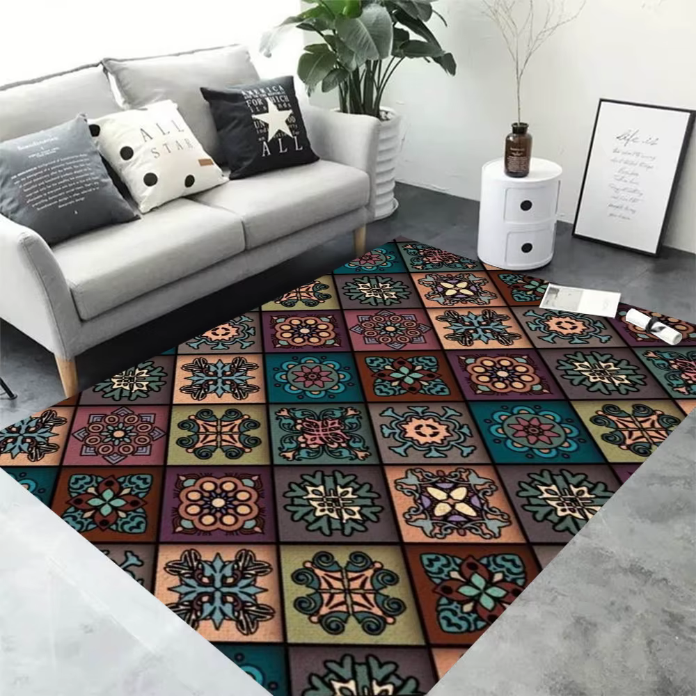 Tapis de zone Mandala bohémien