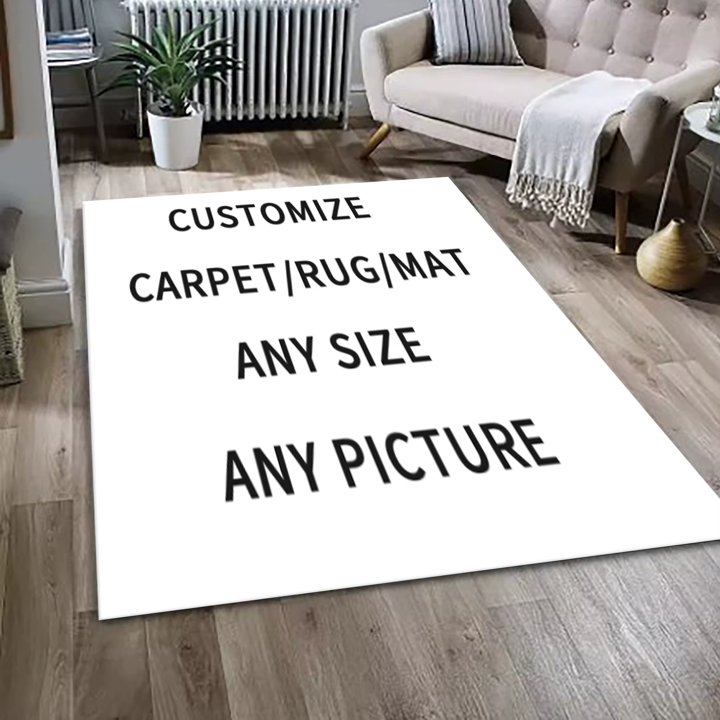 Tapis personnalisés imprimés rectangulaires